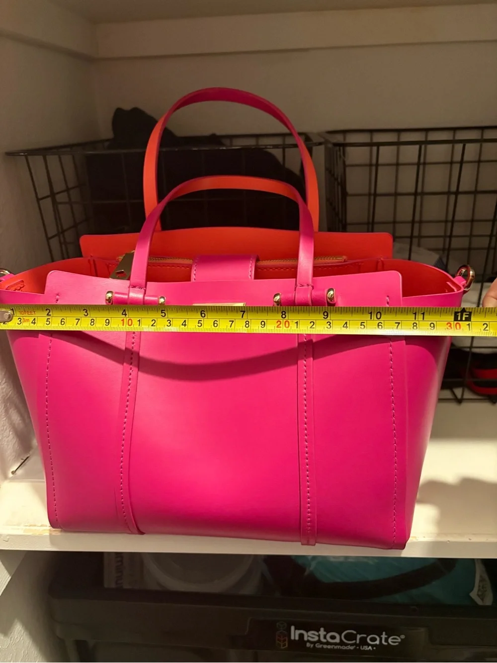 kate spade hot pink leather tote SMALL